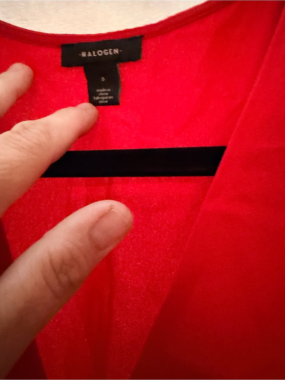 Halogen Vibrant Red V-Neck Top